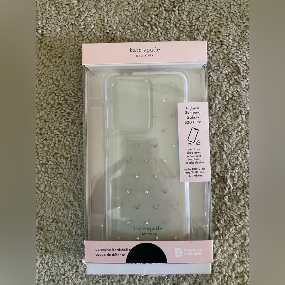 kate spade samsung galaxy s20 ultra phone case - pin dot gems and pearls